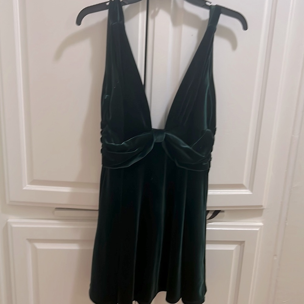 Lovers + Friends size M velvet baby doll dress